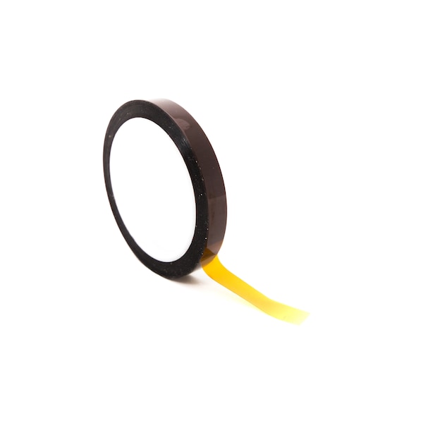 High-Temperature Kapton Tape, 2 Mil Thick, 10 mm Wide x 36 Yards Long, Amber - UL Recognized